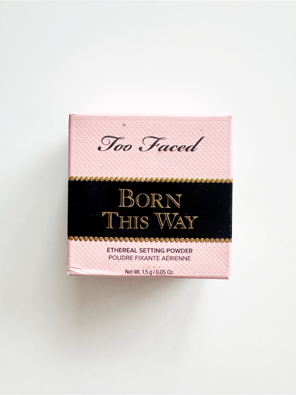 Too Faced Born This Way Ethereal Setting Powder - Pink and Black Packaging